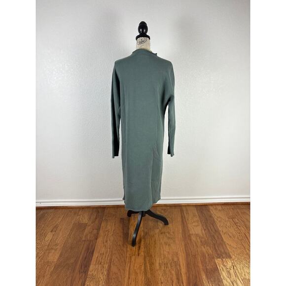 B48 Frank & Eileen Isabelle Funnel Neck Sweater Dress Womens Medium Minimalist - Picture 4 of 8